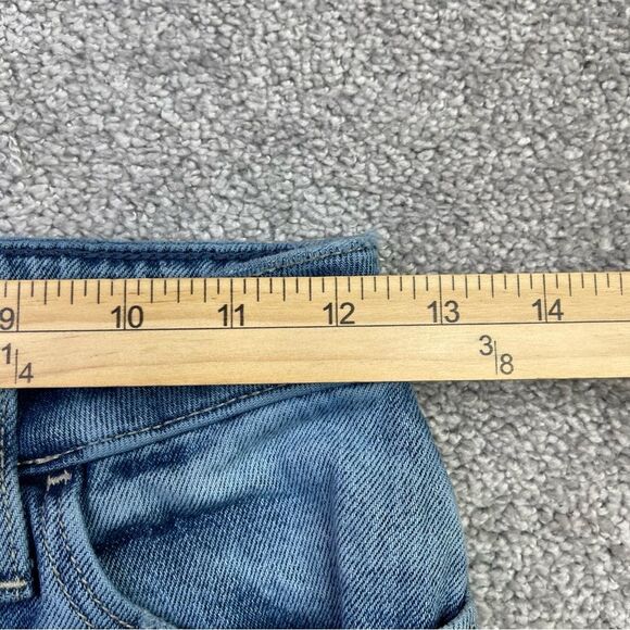 Hollister Dad Jeans Women’s 25 Short Blue Straight High Rise Flower Embroidered - Picture 8 of 12